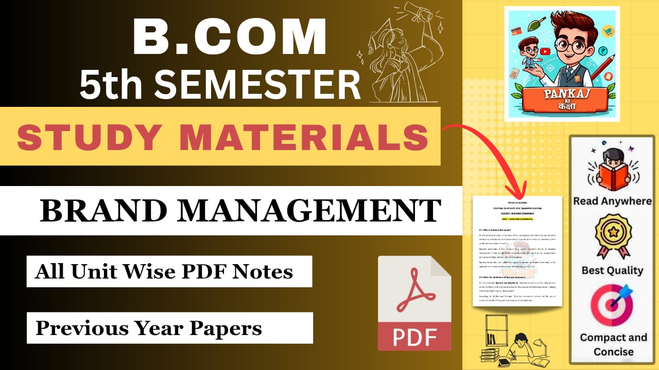 Brand Management (B.com 5th Semester)