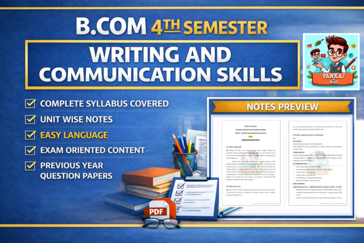 Writing and Communication Skills (B.com 4th Semester)