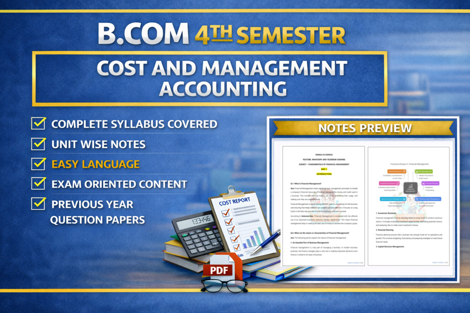 Cost and Management Accounting (B.com 4th Semester)